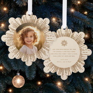 Foto Retro Sonnenbrille Schneeflocke Weihnachten Ornament Karte