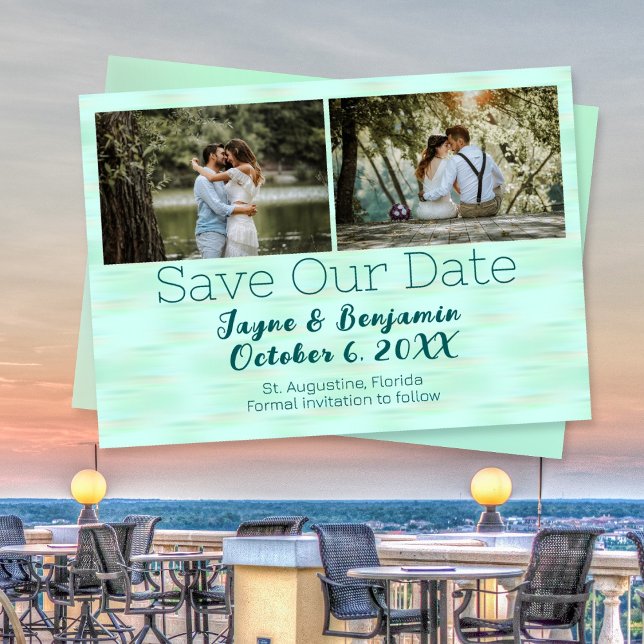 Foto Rettete unser Date Beach Glass Green Save The Date (Von Creator hochgeladen)