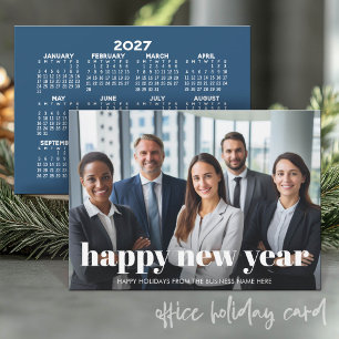 Foto - Riesiges Neues Jahr - 2027 Kalender Feiertagskarte