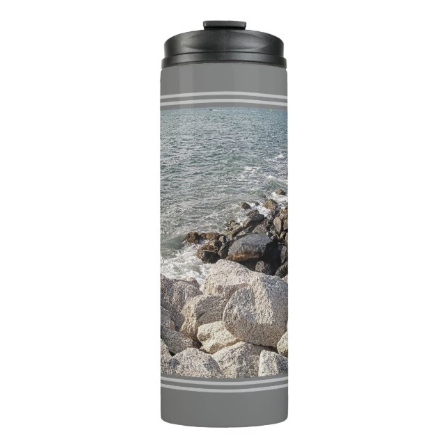 Foto Rocky Ocean Shore Thermosbecher (Vorderseite)
