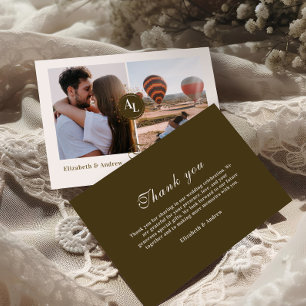 Foto Rokoko Blumenantik Hochzeit Dankeskarte