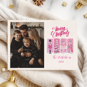 Foto Rosa Nussknacker-Ballett-Weihnachten Feiertagskarte