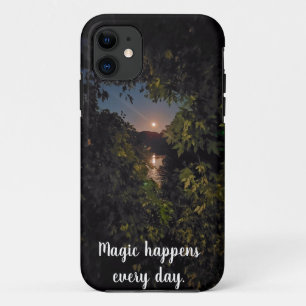 Foto rosa Vollmond steigt über Wasser Case-Mate iPhone Hülle