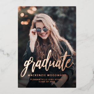 Foto Rose Gold Foil Abschluss Ankündigung