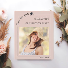Foto Roségold Abschluss Save-the-Date-Karte