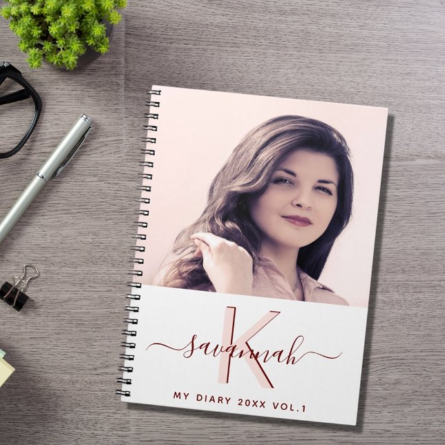 Foto-Rosengold-Monogramm Notizblock (Von Creator hochgeladen)