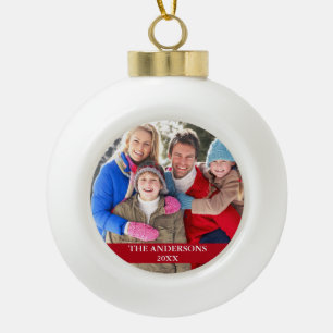 Foto Rot Keramik Kugel-Ornament