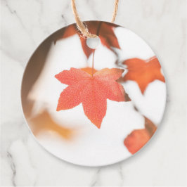 Foto Roter Leaf Nature Geschenkanhänger