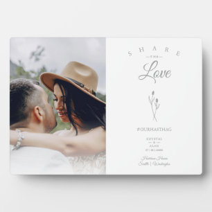 Foto Rustikale Botanische Hochzeit #Hashtag Share  Fotoplatte