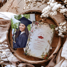 Foto Rustikale Wildblumen Graduierungspartei Einladung