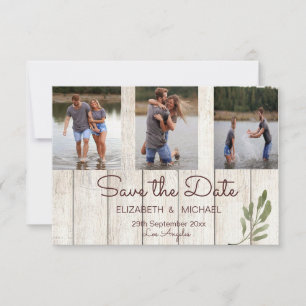 Foto Rustikaler Chic Moderner Einfacher Hochzeit Save The Date