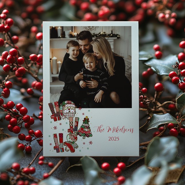 Foto Rustikales Patchwork Ho Ho Ho Weihnachten (Von Creator hochgeladen)