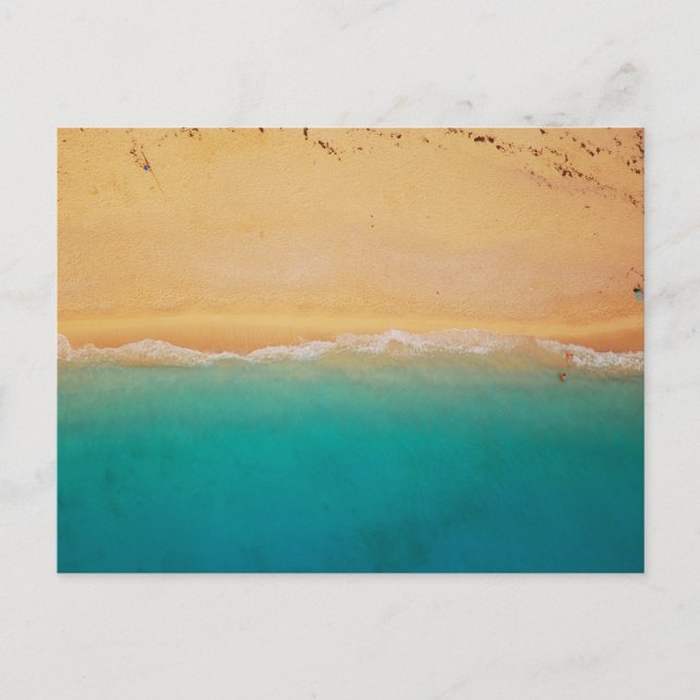 Foto Sand und Meeresküste Postkarte (Vorderseite)