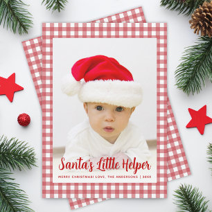 Foto Santa's Little Helper Rot kariert Weihnachten