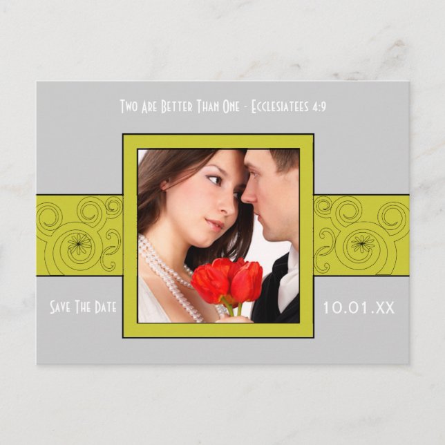 Foto Save the Date Ankündigungspostkarte (Vorderseite)