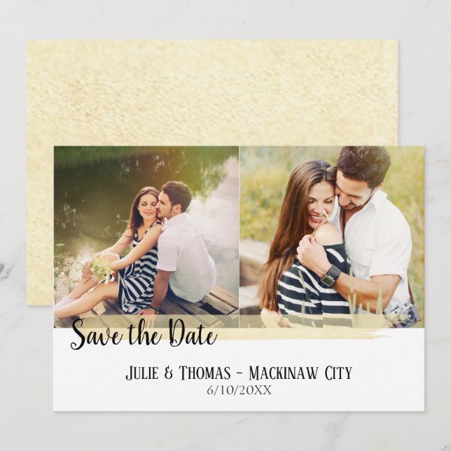Foto Save the Date Einladung (Vorne/Hinten)