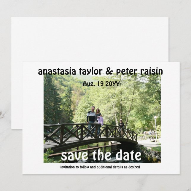 Foto Save the Date Einladung (Vorne/Hinten)