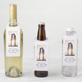 Foto | SAVE THE DATE | Flasche | weiß Flaschenanhänger