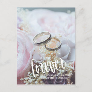 Foto Save the Date für immer blumenreich Ankündigungspostkarte