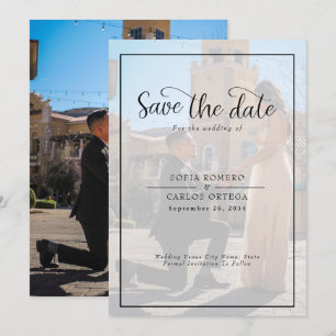 Foto Save the Date Hochzeit Einladung