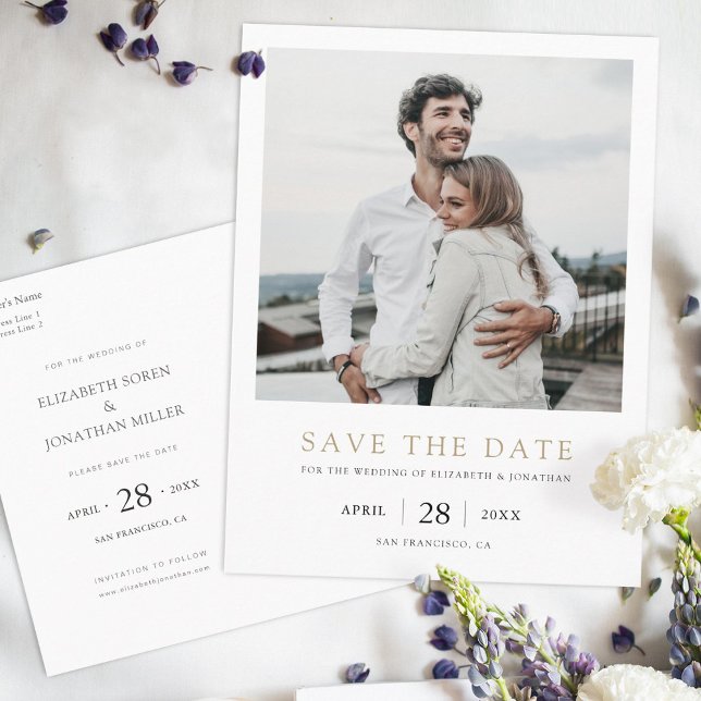 Foto Save the Date Hochzeit Einladung Postkarte (Von Creator hochgeladen)