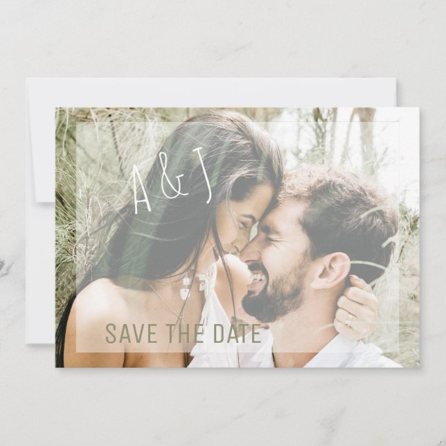 Foto Save the Date Hochzeitswebsite QR Code Invit Einladung (Vorderseite)