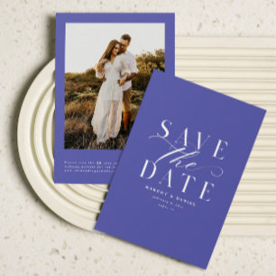 Foto Save the Date Lila Lavendel QR Codes