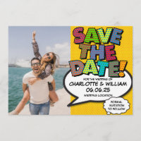 Foto Save the Date Lustig Retro Comic Buch Pop Art