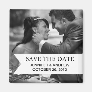 Foto-Save the Date Magnet (Schwarzweiss)