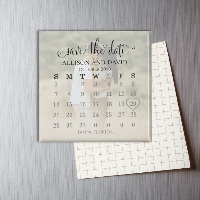Foto Save the Date Minimalistisch Magnet (Von Creator hochgeladen)