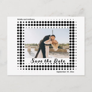 Foto Save the Date mit Hochzeitstag der Braut Postkarte