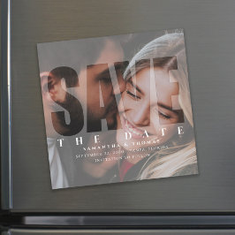 Foto Save the Date Moderne Typografie Magnetic Magnetkarte
