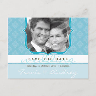 FOTO SAVE THE DATE:: pictureframe Eleganz 1 Ankündigungspostkarte