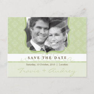 FOTO SAVE THE DATE:: pictureframe Eleganz 5 Ankündigungspostkarte