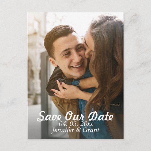 Foto Save the Date Postkarte (Vorderseite)