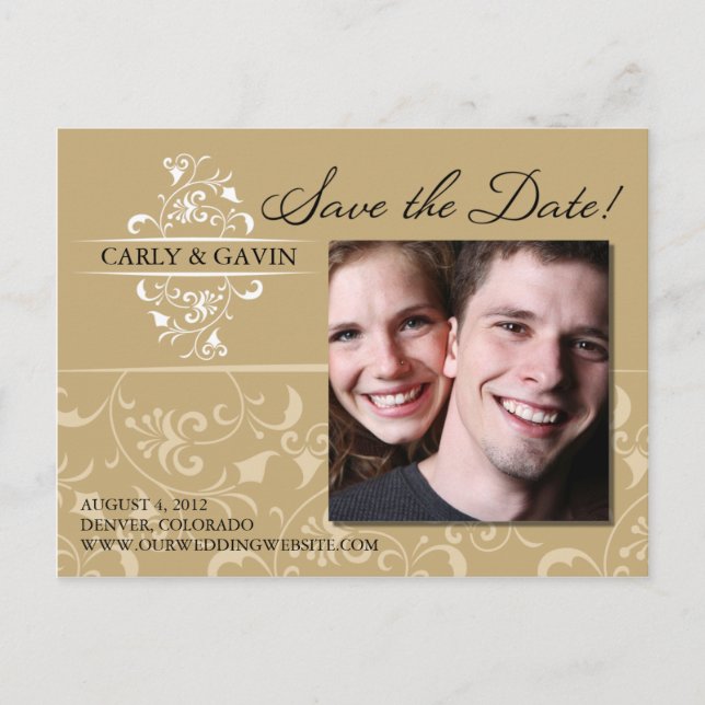 Foto Save the Date Postkarte (Vorderseite)