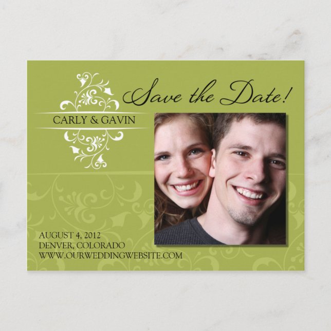 Foto Save the Date Postkarte (Vorderseite)