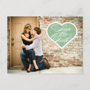 Foto-Save the Date Postkarte des Herz-
