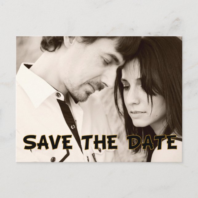 Foto Save the Date Postkarte hinzufügen (Vorderseite)