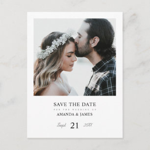 Foto Save the Date Postkarte mit Kalender