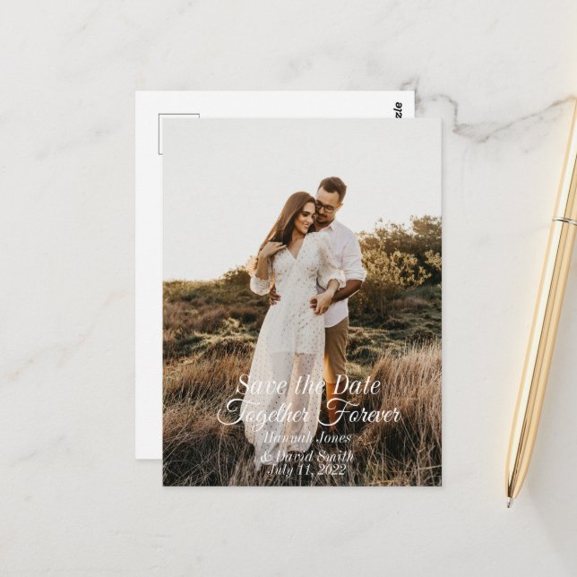 Foto Save the Date Postkarten (Vorderseite/Rückseite Beispiel)