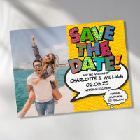 Foto Save the Date Spaß Retro Comic Pop Kunst, Dic