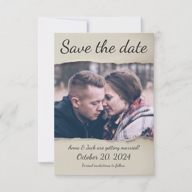 Foto Save the Date verdrehen! Einladung (Vorderseite)