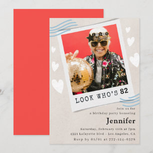 Foto Schau dir an, wer seinen 82. Geburtstag feier Einladung