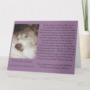 Foto schlafend alter Hund Beileid Gedicht Karte
