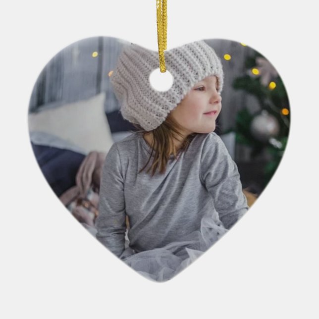 Foto Schneeflocken Blauer Weihnachten Keramik Ornament (Vorne)