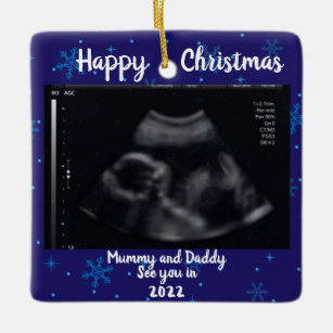 Foto Schwangerschaft Ankündigung für Eltern 2021 Keramikornament