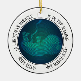 Foto Schwangerschaft Ankündigung für erwartende El Keramik Ornament