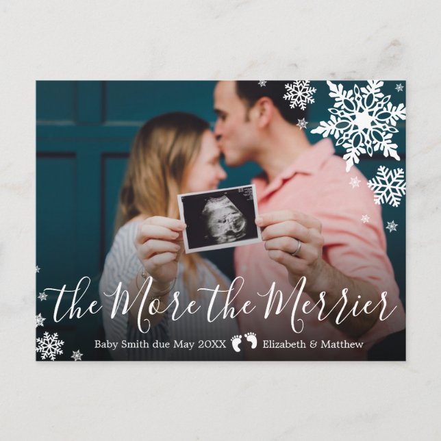 Foto Schwangerschaft Ankündigung Postkarte (Vorderseite)