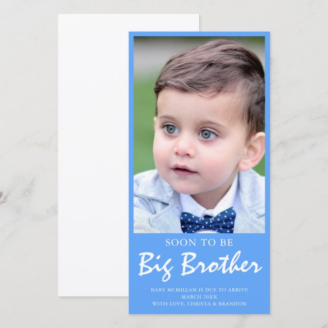 Foto Schwangerschaft Big Brother Blue Ankündigung (Vorne/Hinten)